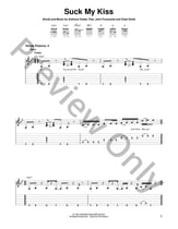 Suck My Kiss Guitar and Fretted sheet music cover